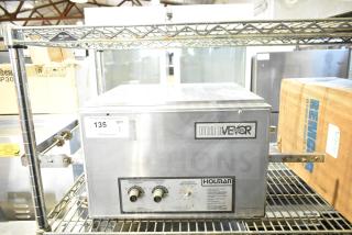 Holman 214HX Countertop Conveyor Oven, 208V, 1 Phase, stainless steel, temperature and speed controls, used condition.