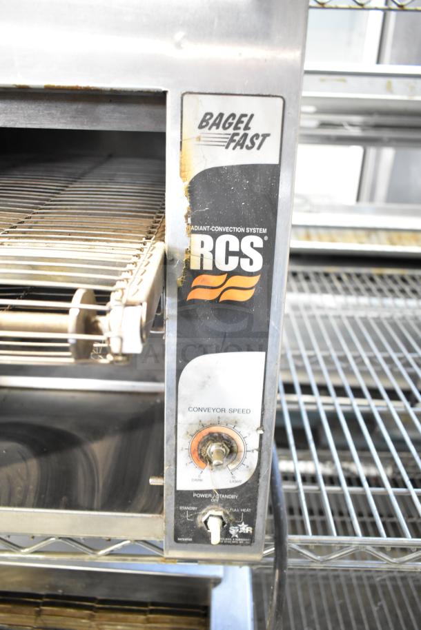 Star Holman RCS-R2-12BASH countertop conveyor oven with visible controls and bagel fast label. 208V, 1 phase.