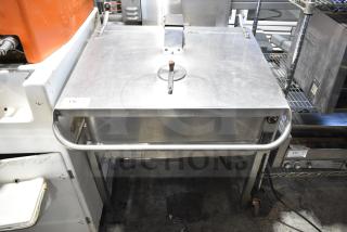 Groen commercial braising pan, stainless steel, large capacity, used condition, essential for professional kitchens.