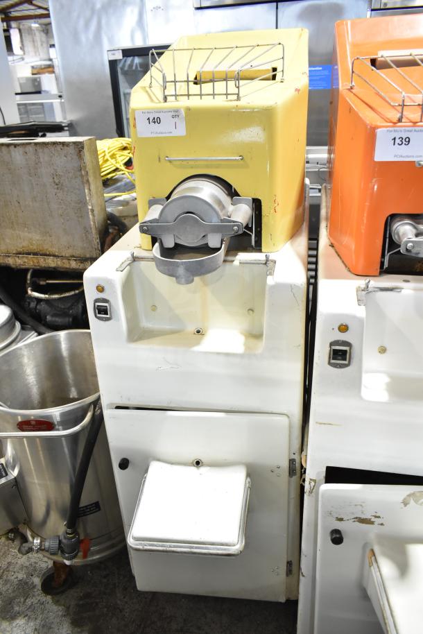 Juice Tree 105 commercial floor citrus juicer, model 105, 115V, 1 phase. Features include durable construction and control switch.