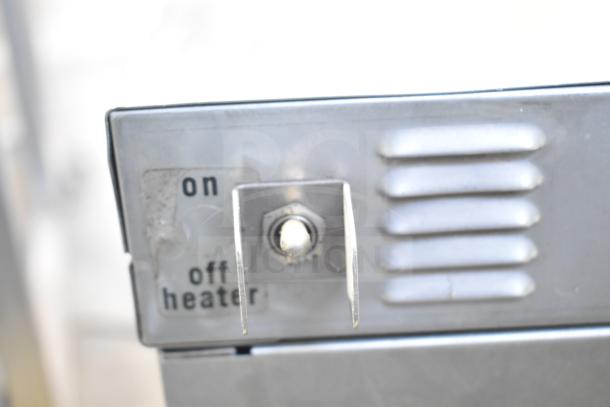 Cecilware FTC-3 iced tea machine control panel, showing on/off heater switch. Commercial use, 120V, 1 phase power.