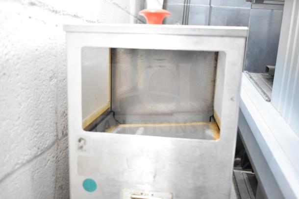 Bunn G9 commercial coffee bean grinder, gray finish, countertop model, 120 volts, 1 phase, open front view.