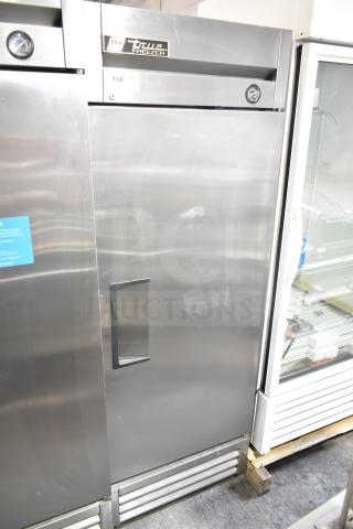 2016 True T-19F commercial freezer, single door, stainless steel, 115V, 1 phase, visible label, good condition.