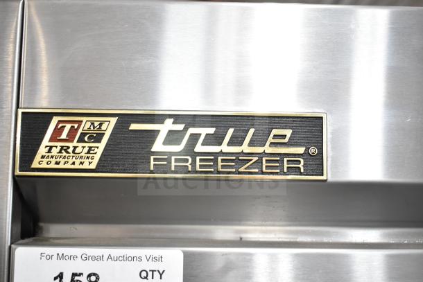 2016 True T-19F Commercial Single Door Reach In Freezer, 115 Volts, 1 Phase. True Manufacturing Company logo visible.