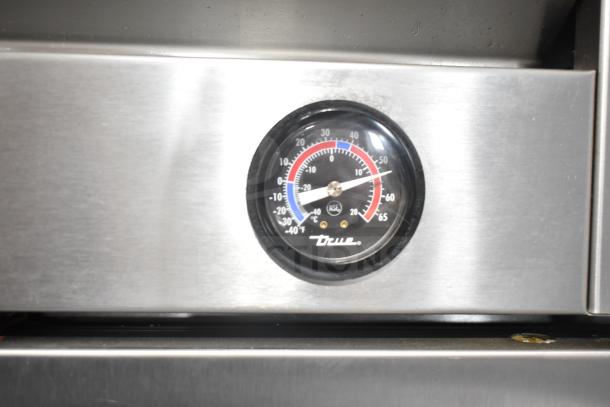 2016 True T-19F Commercial Reach-In Freezer, single door, 115 volts, excellent condition, temperature gauge shown.