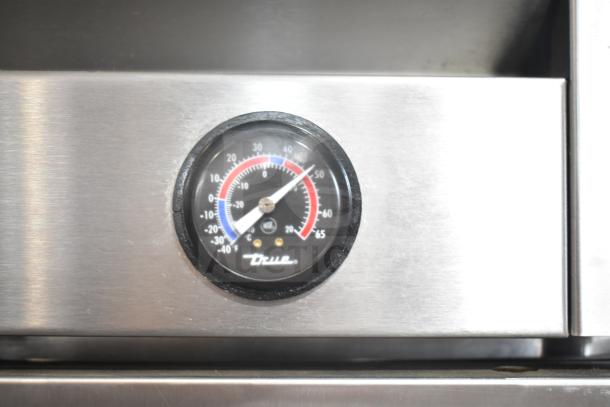 2016 True T-35 Commercial 2 Door Reach-In Cooler, shown with temperature gauge. 115 Volts, 1 Phase.