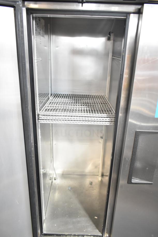 2016 True T-35 commercial 2-door reach-in cooler, stainless steel interior, model T-35, 115 volts, 1 phase, clean condition.