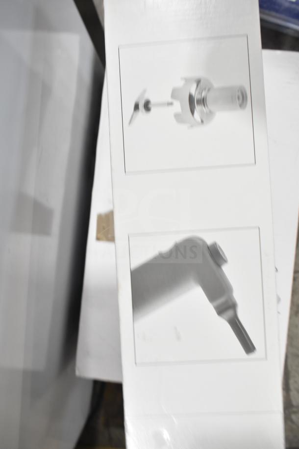 BRAND NEW SCRATCH AND DENT Robot Coupe MMP240VV 10" Variable Speed Immersion Blender, 2/5 HP. Box shows product images.