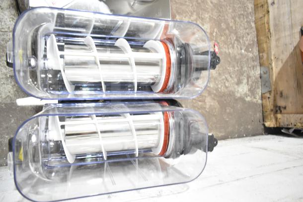 BRAND NEW Galaxy 17GSM2 countertop 3-gallon slushy machine, dual chambers, 120 volts, 1 phase, scratch and dent condition.