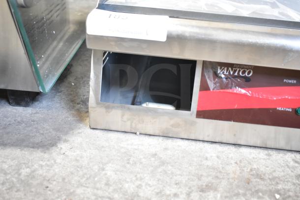 Brand new Avantco 177EG30N 30" electric griddle, scratch and dent, for 208/240V, 1 phase. Power and heating controls visible.