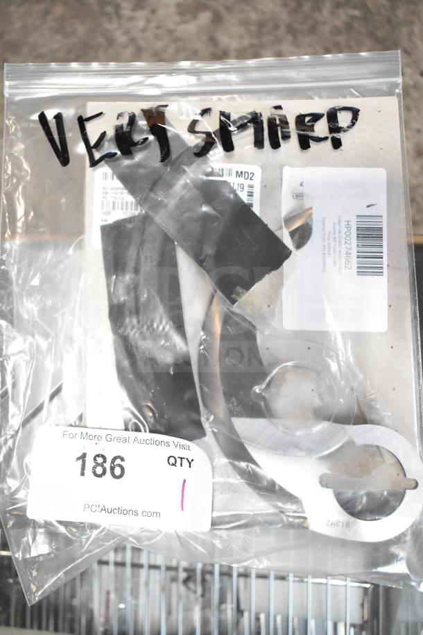 Brand new Hobart knife in original packaging, model HP00274662, marked as scratch and dent condition.