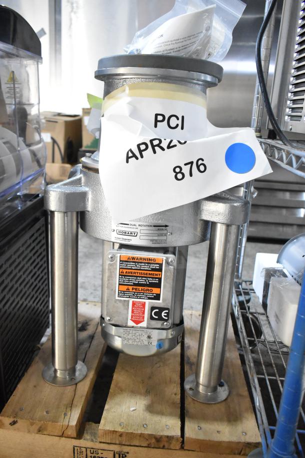 BRAND NEW Hobart FD4/150-1 commercial garbage disposer, 1 1/2 hp, adjustable flanged feet, 208-230/460V, model 425FD41501.