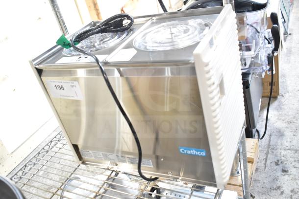 Crathco D25-4 Classic Bubbler, new, high-impact plastic, double 5-gallon bowls, 120V, 1-phase, scratch and dent condition.