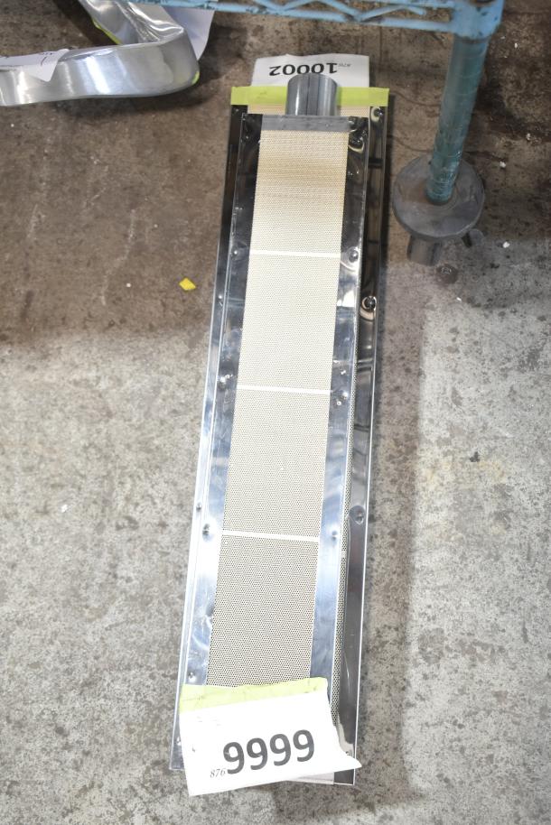 Brand new Vulcan 00-414754-00003 infrared burner, scratch and dent, with item number 9999 tag visible.