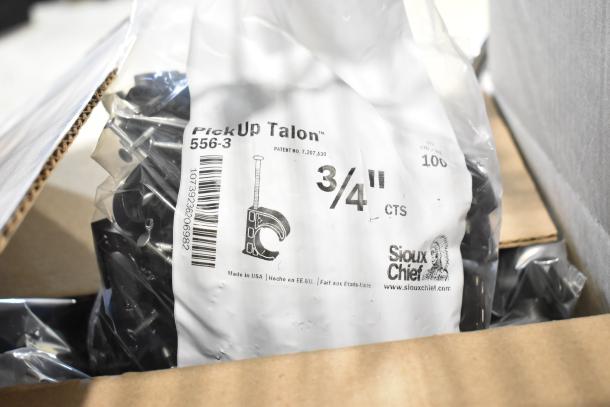 Brand new Sioux Chief 556 Series PickUp Talon tube hangers, 556-2 for 1/2" CTS and 556-3 for 3/4" CTS, scratch and dent.