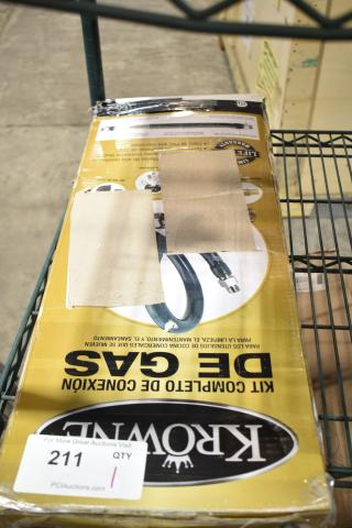 Brand new Krowne M5072K 72" mobile gas connector hose kit, 1/2" size, in original packaging with minor box wear.