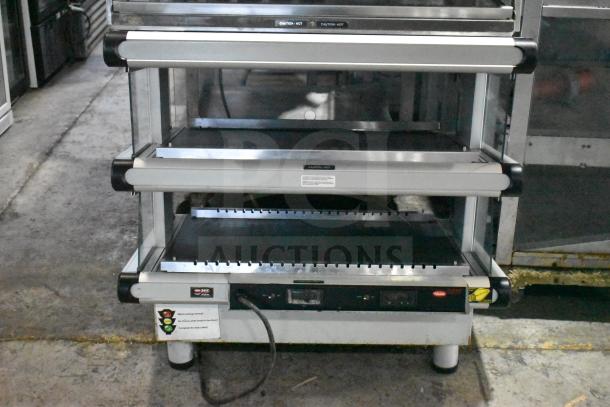 Hatco Glo Ray Commercial Heated Display Warmer, countertop model, 120/208-230V, stainless steel, used condition.
