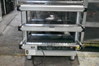 Hatco Glo Ray Commercial Heated Display Warmer, countertop model, 120/208-230V, stainless steel, used condition.