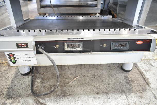 Hatco Glo Ray commercial countertop heated display warmer, 120/208-230 volts, digital controls, stainless steel, used condition.