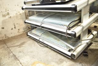 Hatco Glo Ray commercial countertop heated display warmer with visible shelves and cords, 120/208-230 volts, used condition.