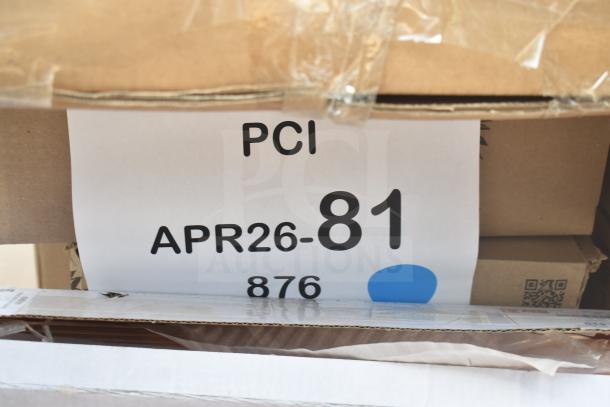 13 brand new scratch and dent items, including Sioux Chief tube hangers and brackets, labeled PCI APR26-81, 876.