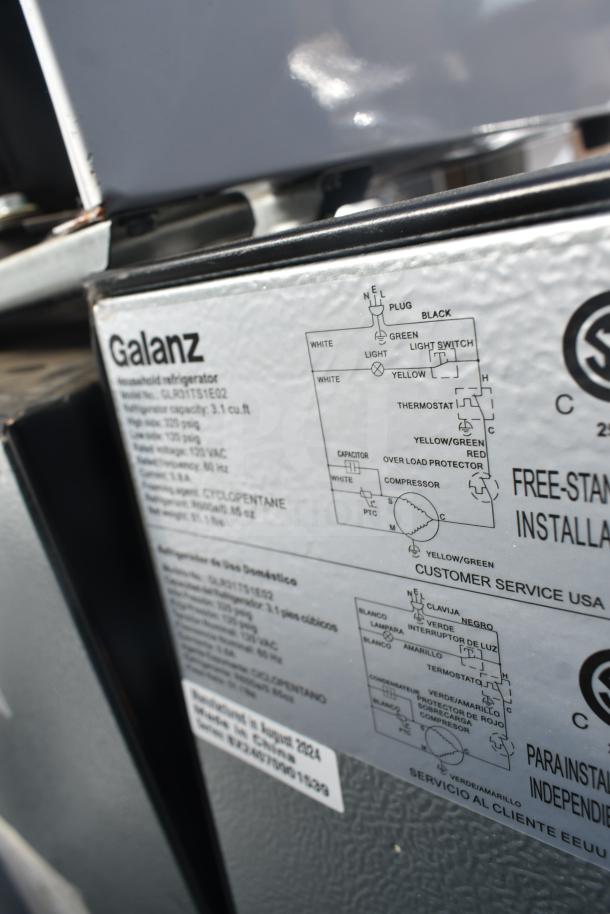 5 mini coolers including Accucold FS24L Freezer, Galanz models GLR33MBKE23 and GLR31TS1E02, 115 volts, 1 phase.