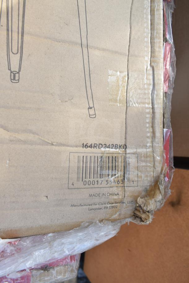 Cardboard box labeled 164RD242BKD, barcode 400017554631, "Made in China" for Clark Core Services, Lancaster PA.