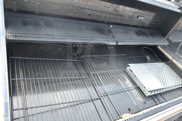 Killion Metal Commercial Open Grab N Go Merchandiser, 208/230 Volts, 1 Phase. Used condition, features metal shelving and wiring.