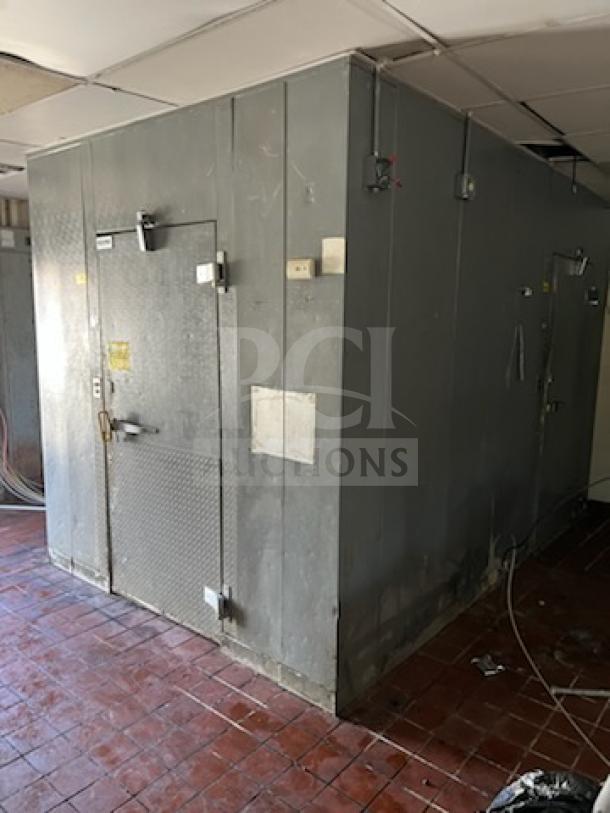 Kolpak walk-in cooler and freezer combo, 6'x10'x7' and 6'x6'x7'. RFH150L44EA compressor, used condition, 208-230V, 3-phase.