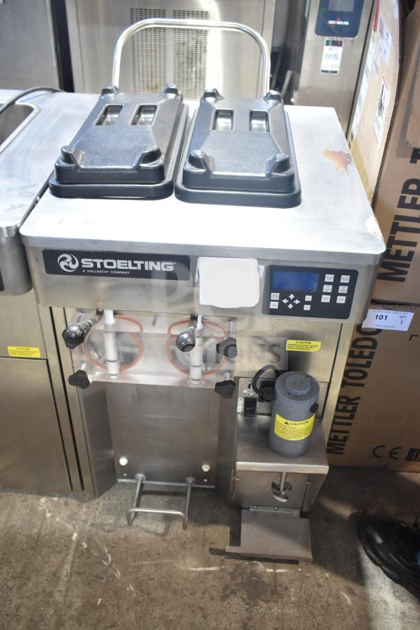 Stoelting F131-38I2-SAMS soft serve machine, dual flavor with twist option, drink mixing attachment, 208/240V, 1 phase.