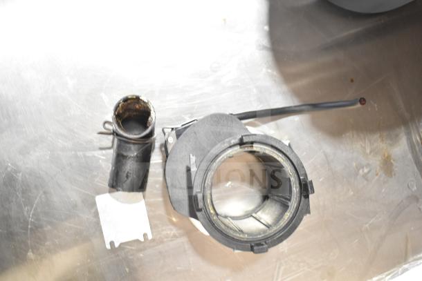 IN ORIGINAL BOX! Insinkerator Cover Control Plus 3 Garbage Disposal, 120V, 1 Phase, shown with components and wiring.