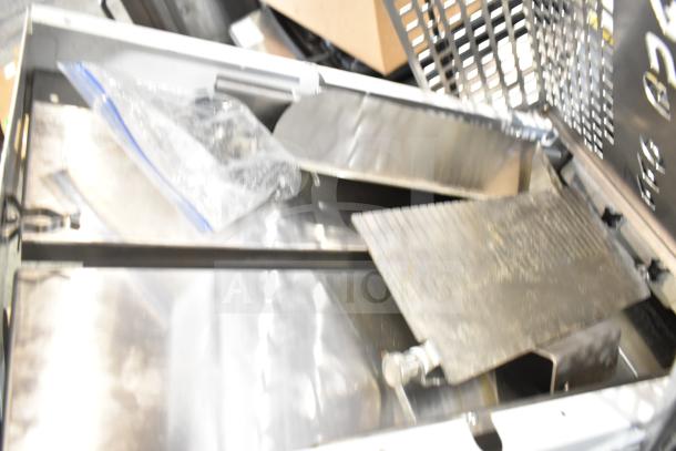 Oliver 797-32NC Commercial Bread Loaf Slicer with Pro Guard Safety Chute. Stainless steel components, 115 volts, 1 phase.