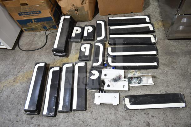 Lot of various items including Fram PH4967 Extra Guard, Napa and MotoRad Thermostats, towel bars. Boxed, new condition.