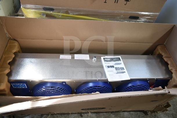 BRAND NEW Bohn BEL0130CC6EEAYF859 evaporator fan, 230 volts, 3 phase, in box with manual.