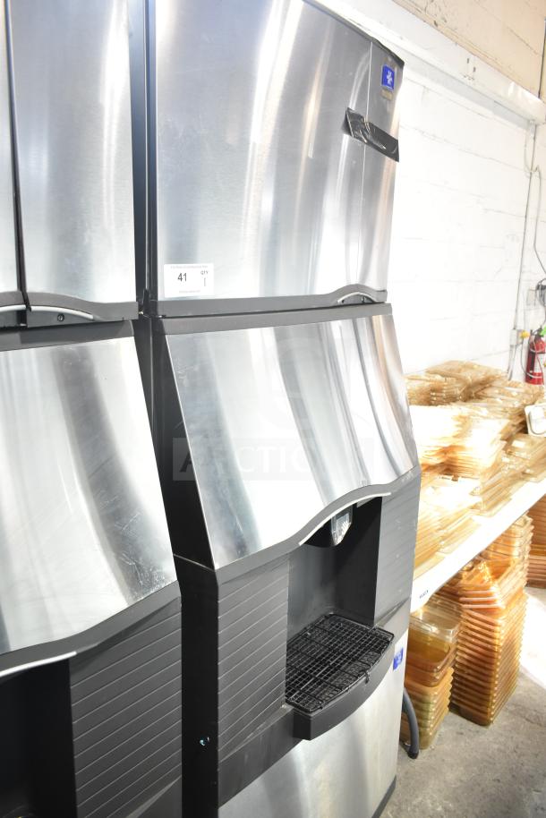 Manitowoc SD0452A commercial ice machine head on hotel dispenser, stainless steel, 115V, 1 phase, good condition.