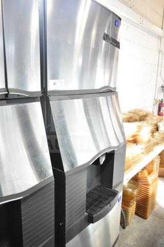 Manitowoc SD0452A commercial ice machine head on hotel dispenser, stainless steel, 115V, 1 phase, good condition.