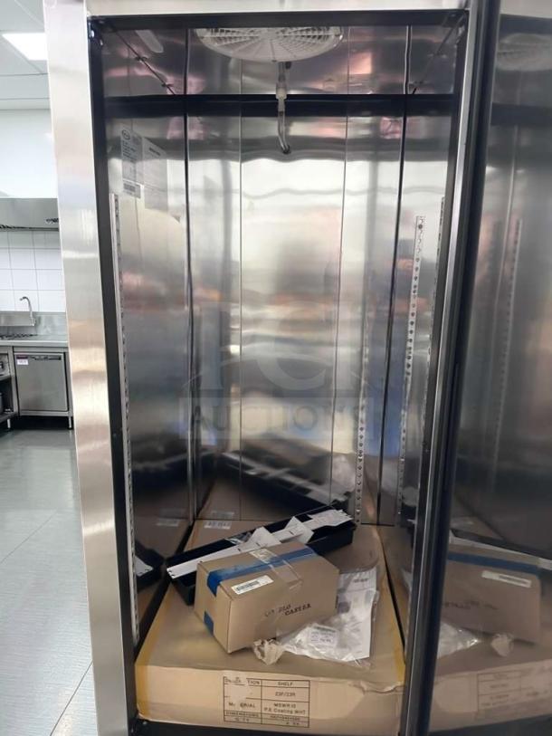 Brand new Kool-It KBSR-1 commercial refrigerator, 20.5 cu. ft., stainless steel, R290 refrigerant, ETL & NSF listed.