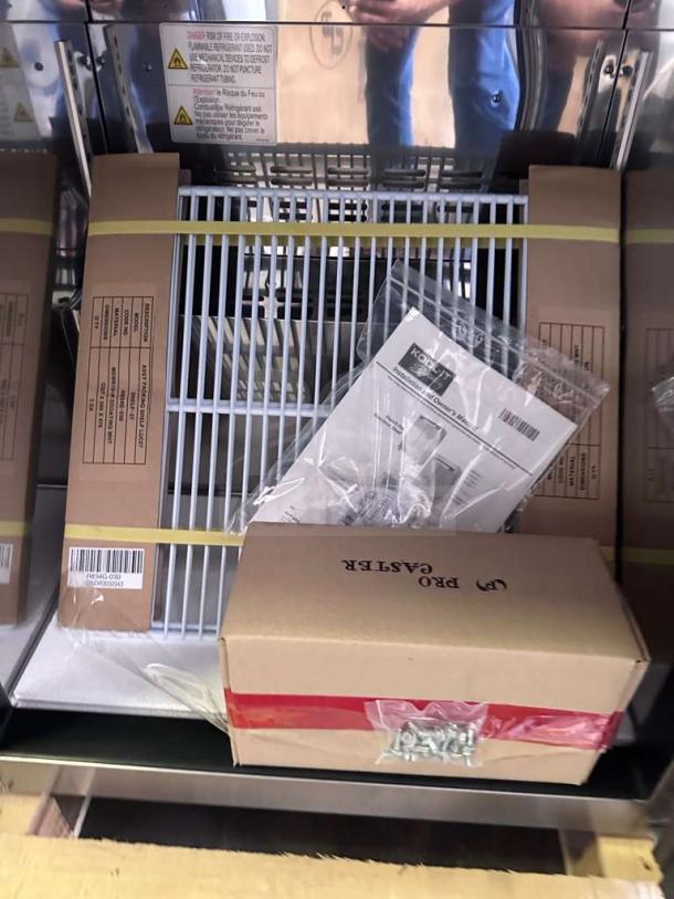 Brand new Kool-It KUCR-27-1 undercounter refrigerator, 27.5 in, stainless steel, R290 refrigerant, ETL & NSF listed.