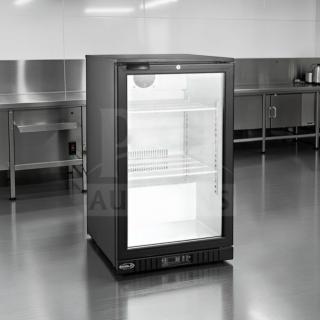 Brand new Kool-It KGM-6 countertop refrigerator, 6 Cu. Ft., hinged glass door, LED display cooling, ETL & NSF listed.