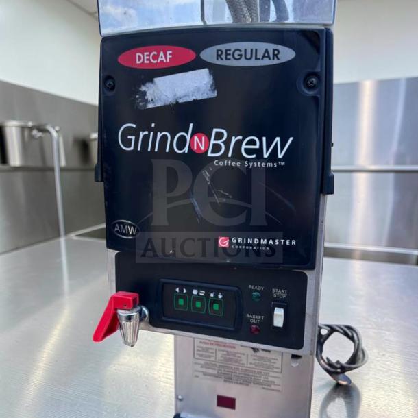 Grindmaster Grind’n Brew GNB-20H coffee system, dual hopper, airpot brewer, 120V, fully tested, Premium condition.