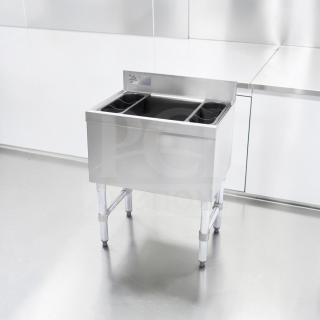 Advance Tabco SLI-12-36-7 underbar ice bin, 36", stainless steel, with 7 circuit cold plate. Excellent condition, commercial use.
