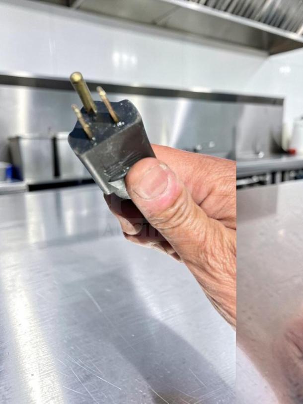 Power plug of Golden Malted RT-P waffle maker, 120V, for auction.