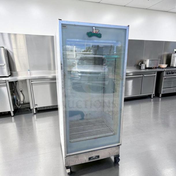 Arctic Air GDR22 glass merchandiser refrigerator, excellent condition, single door, commercial display cooler, 115V, fully operational.