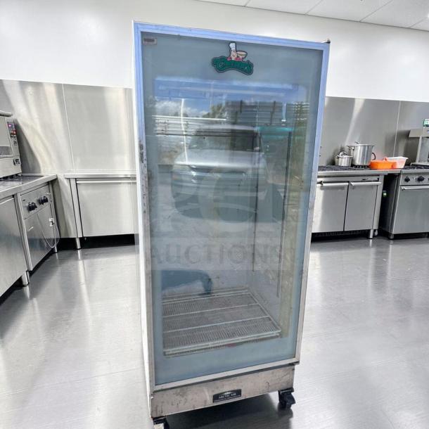 Arctic Air GDR22 one-door glass merchandiser refrigerator in excellent condition, commercial display cooler, 115V.