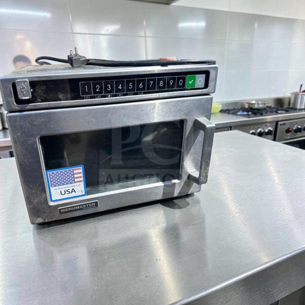 Amana MDC182 Menumaster commercial microwave, 1800W, excellent condition, fully tested, 208-240V, USA made.