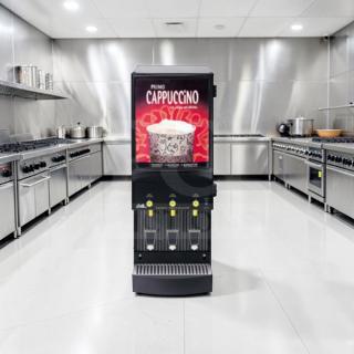 Wilbur Curtis 3-station cappuccino dispenser, model CAFEPC3CS10000, in excellent condition, fully tested and operational.