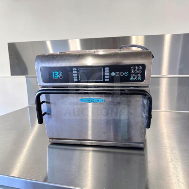 TurboChef i3 high-speed commercial oven, stainless steel, touch control, excellent condition, fully tested, model TUR-L-OVN-0906.