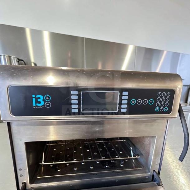 TurboChef i3 high-speed commercial oven, stainless steel, touchscreen controls, excellent condition, fully tested, model TUR-L-OVN-0906.