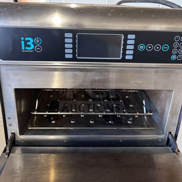 TurboChef i3 high-speed commercial oven, elite condition, touch control, fully tested, operational, visible interior rack.