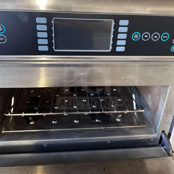 TurboChef i3 high-speed commercial oven with touch control, stainless steel, fully operational, excellent condition.
